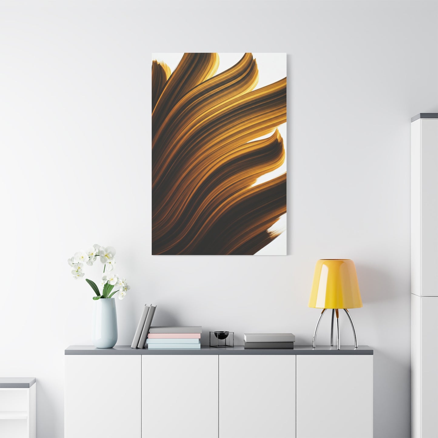 Golden Flux Motion Abstract Wall Art & Canvas Prints