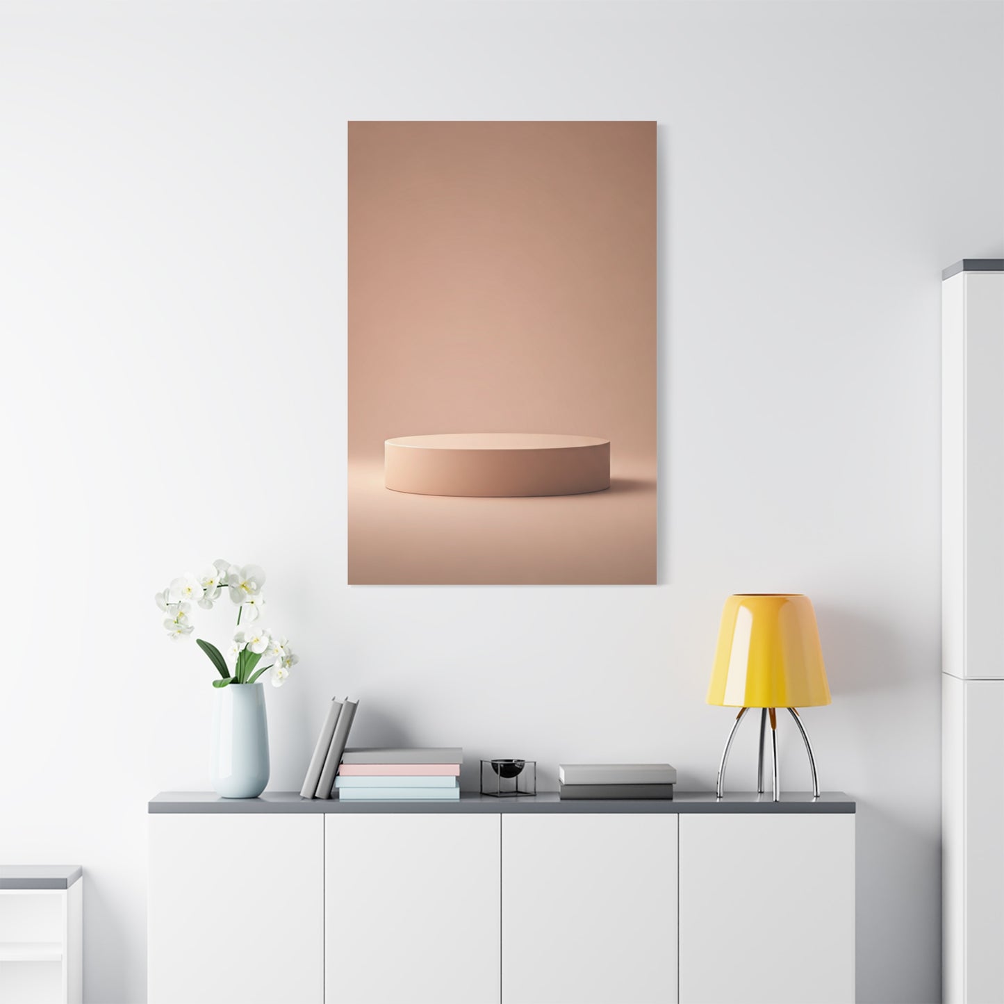 Soft Round Pedestal Minimal Display Wall Art & Canvas Prints