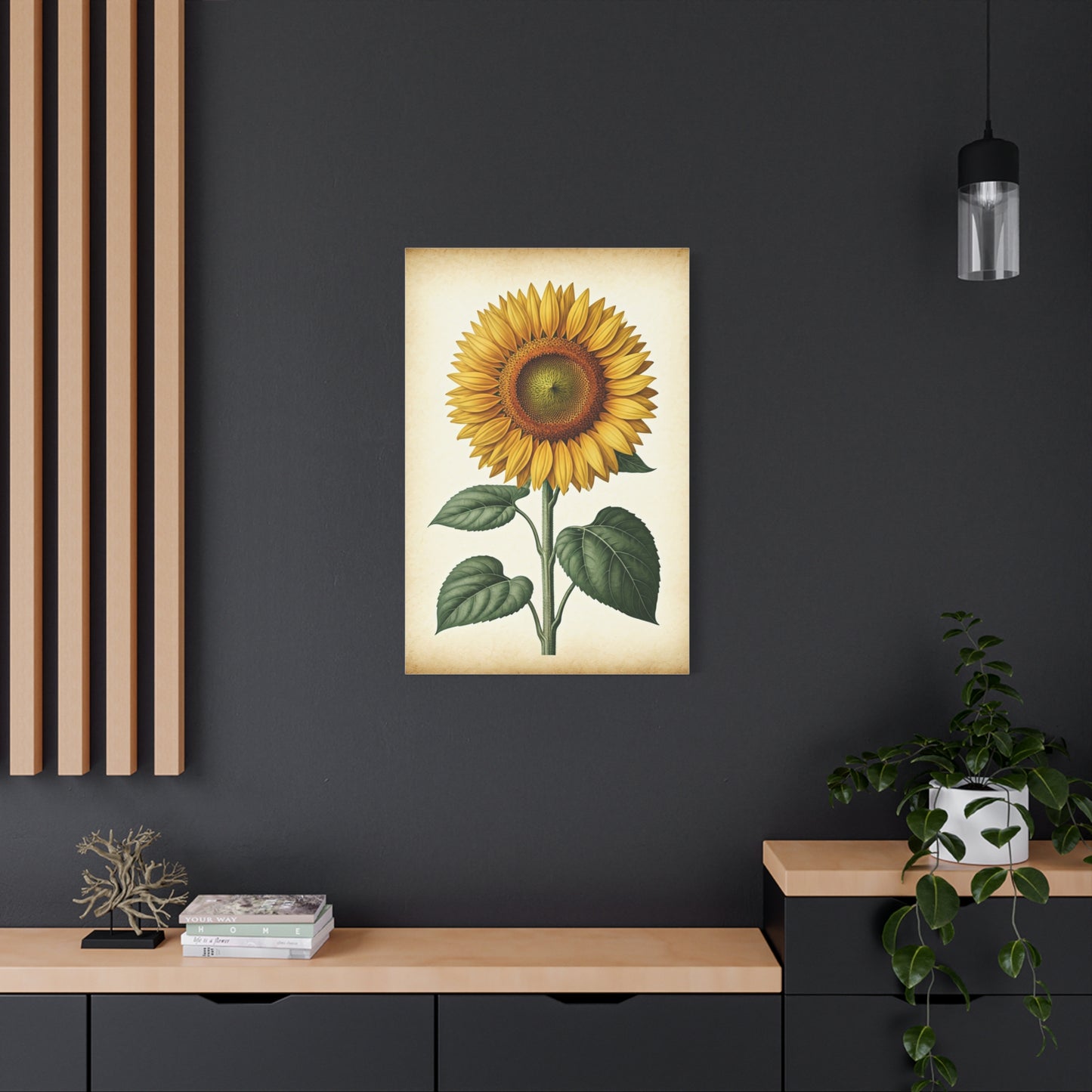 Sunflower Illustration Wall Art & Canvas Prints