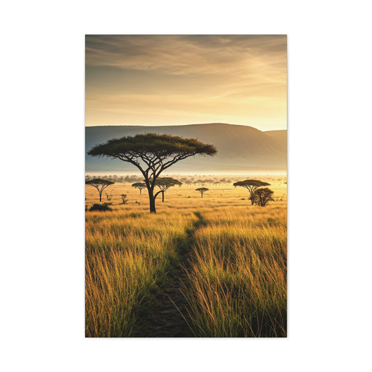 Golden Savannah Acacia Tree Horizon Wall Art & Canvas Prints