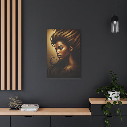 Golden Breeze Goddess Portrait Wall Art & Canvas Prints