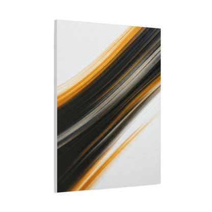 Black and Gold Diagonal Flow Abstract Wall Art & Canvas Prints