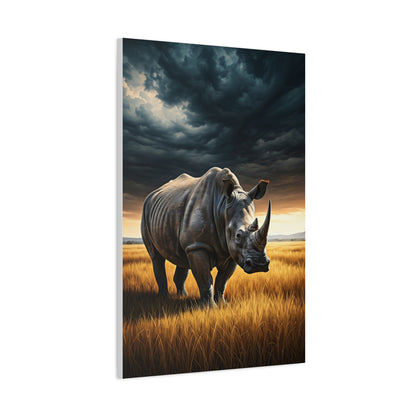 Rhino Guardian Under Stormy Skies Wall Art & Canvas Prints