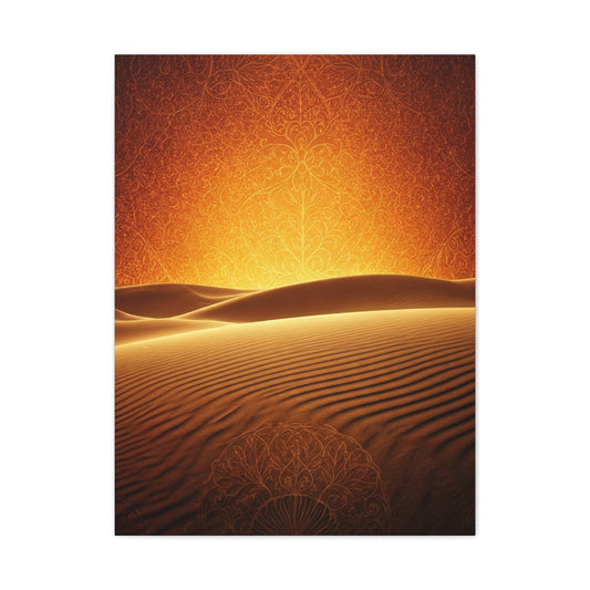 Golden Desert Mandala Horizon Wall Art & Canvas Prints