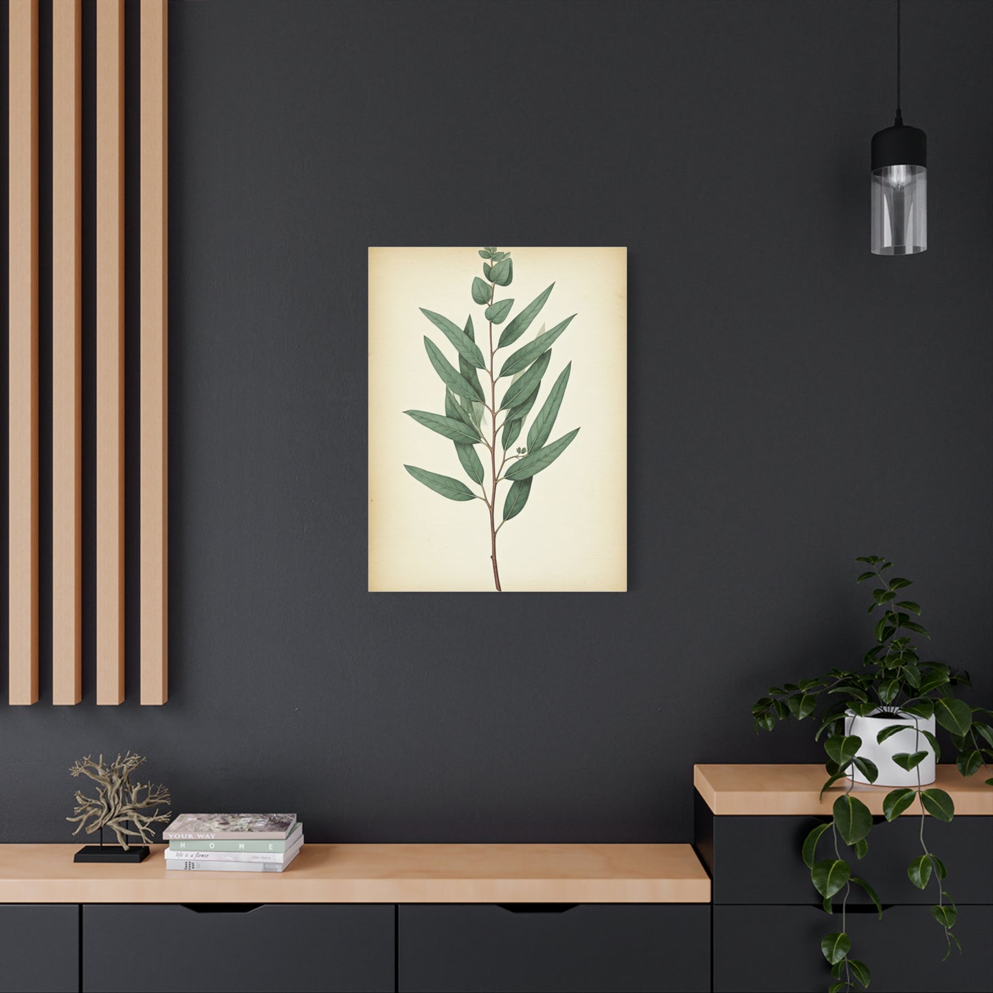 Eucalyptus Branch Illustration Wall Art & Canvas Prints