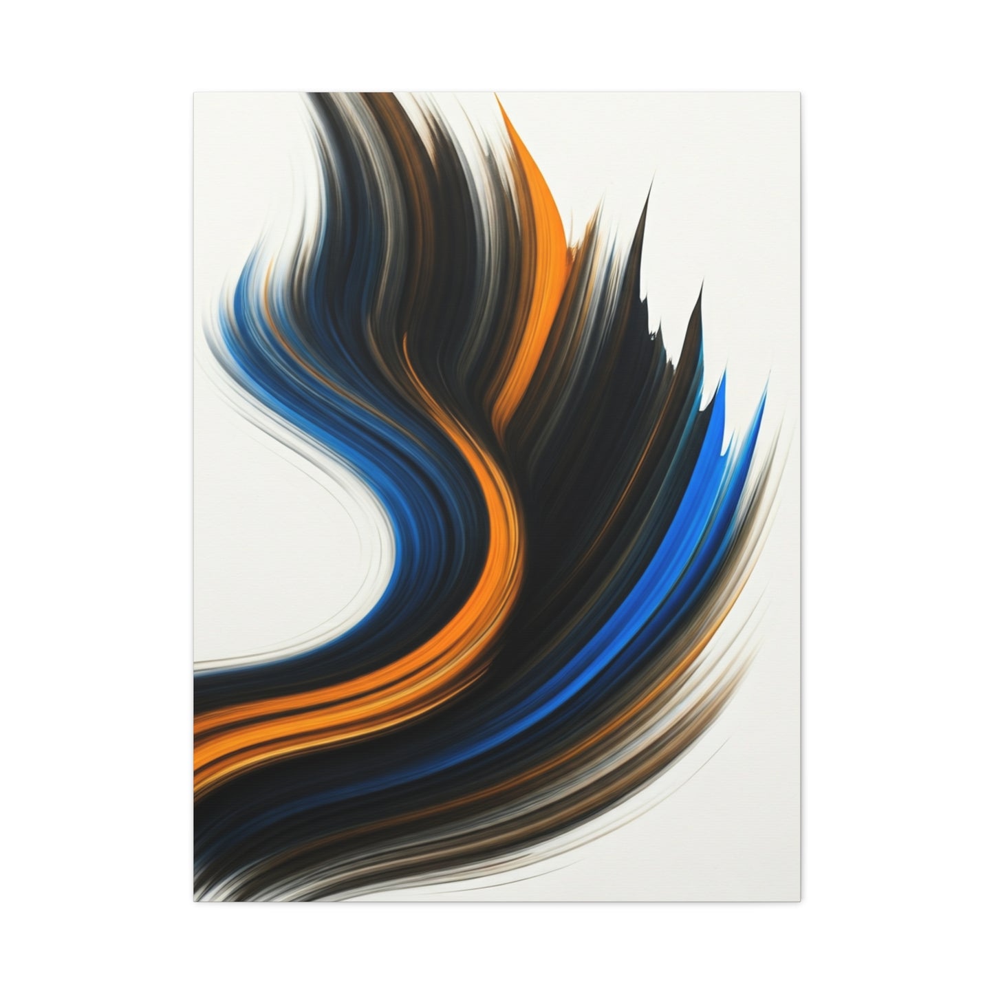 Blue and Gold Flow Abstract Wall Art & Canvas Prints