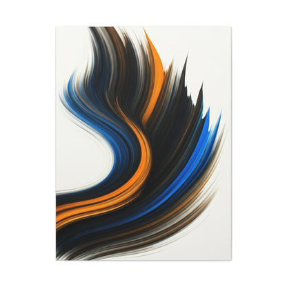Blue and Gold Flow Abstract Wall Art & Canvas Prints