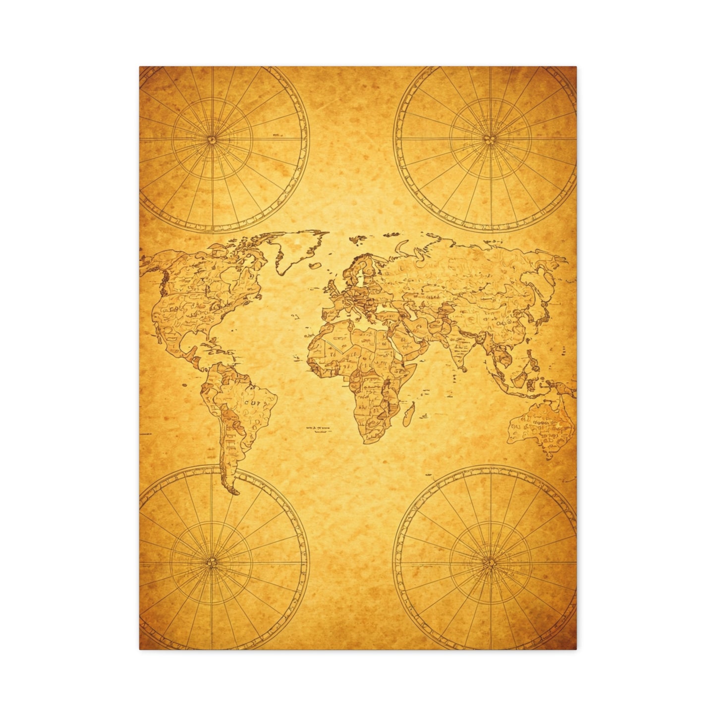 Golden Compass Mandala Wall Art & Canvas Prints