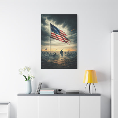Battlefield Patriot Flag Tribute Wall Art & Canvas Prints