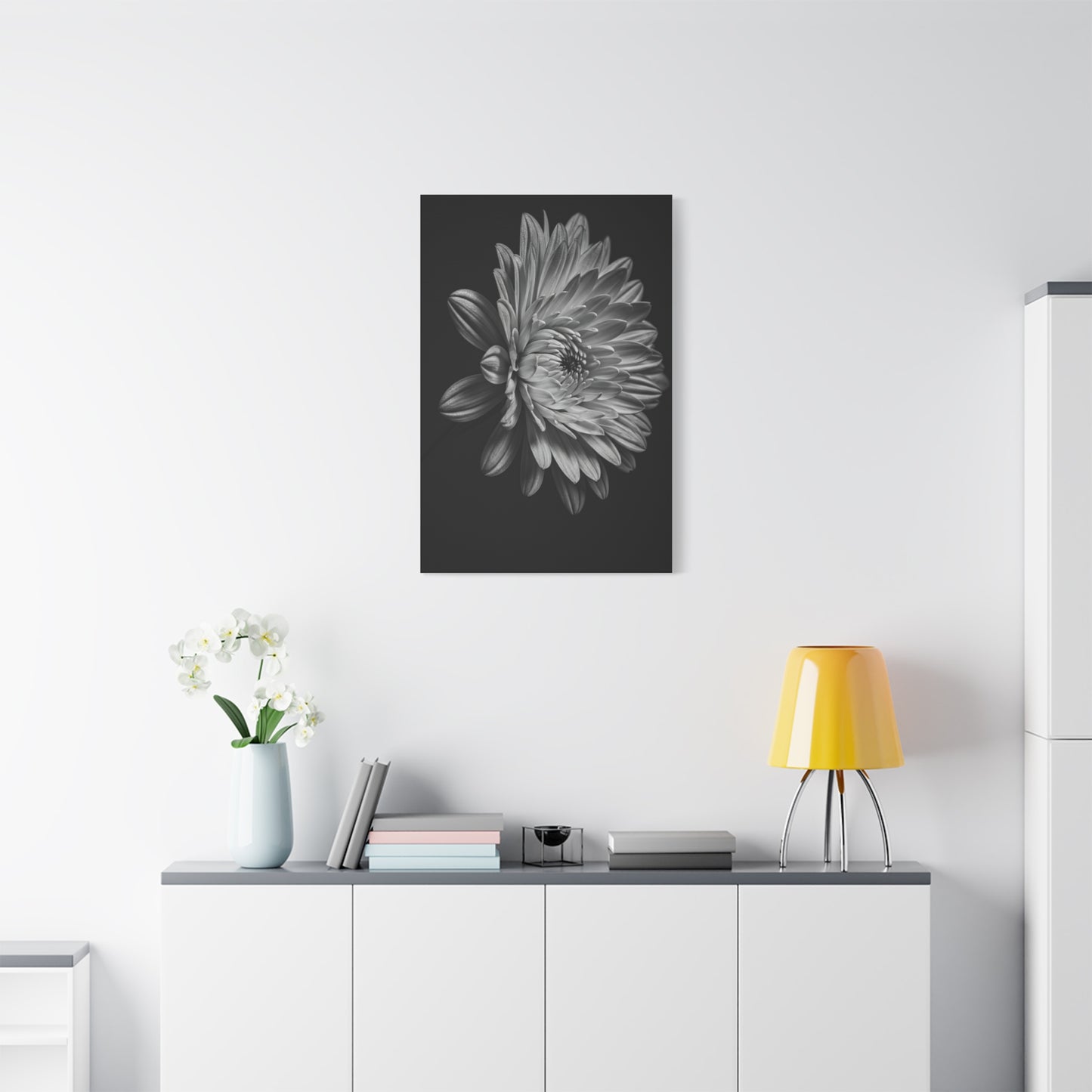 Side Profile Dahlia Bloom Wall Art & Canvas Prints