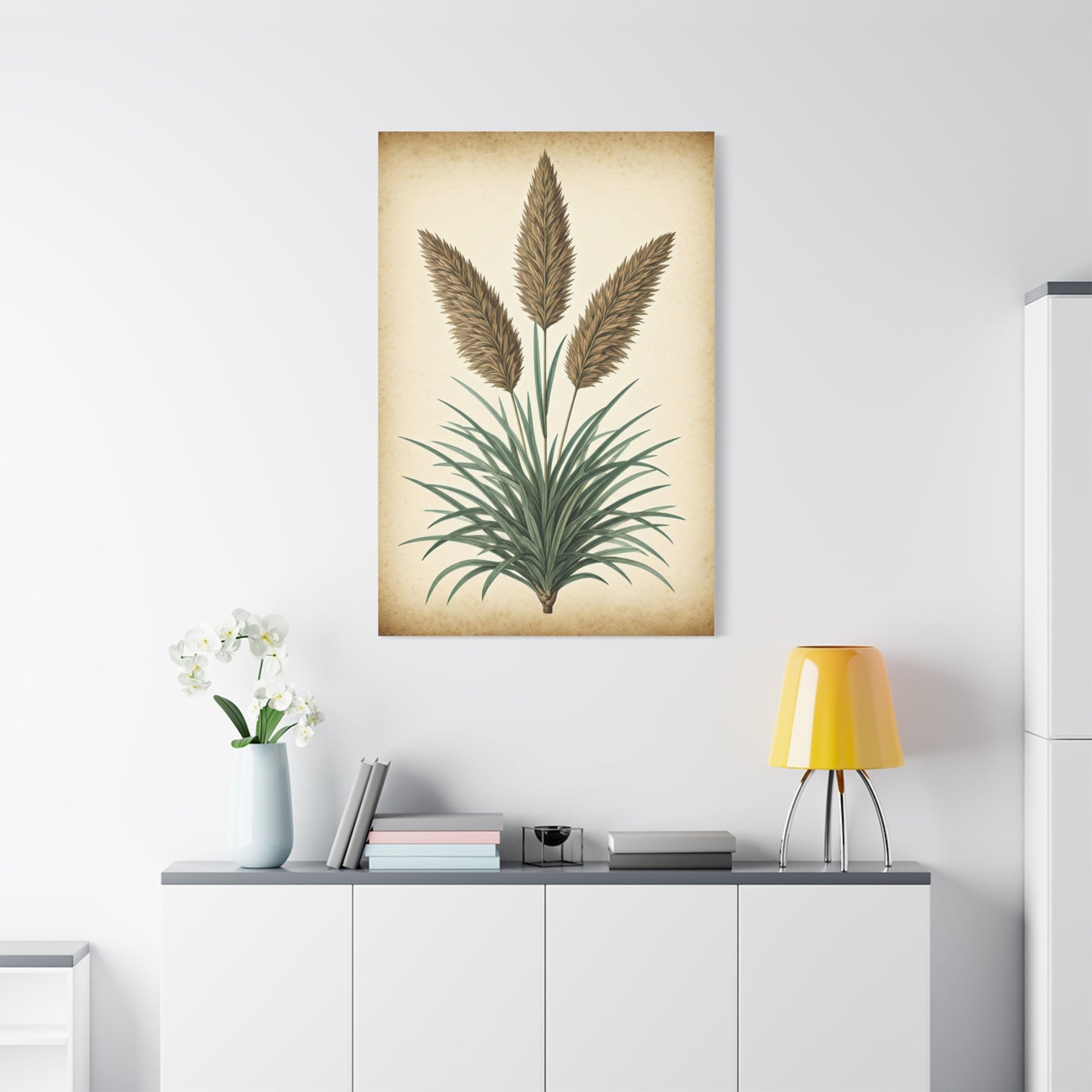 Wild Grass and Seed Heads Illustration Wall Art & Canvas Prints