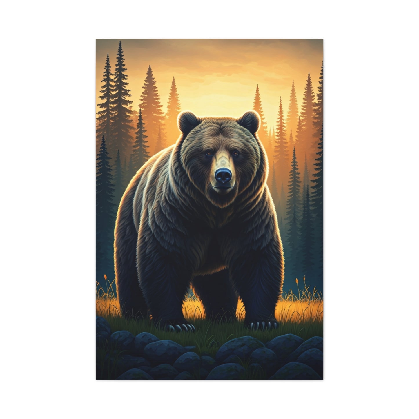 Calm Forest Bear Portrait Wall Art & Canvas Prints