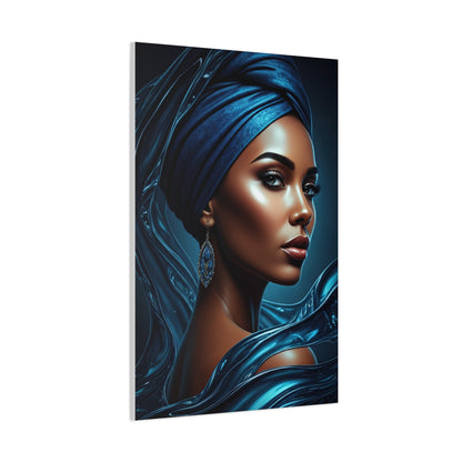 Blue Silk Elegance Portrait Wall Art & Canvas Prints