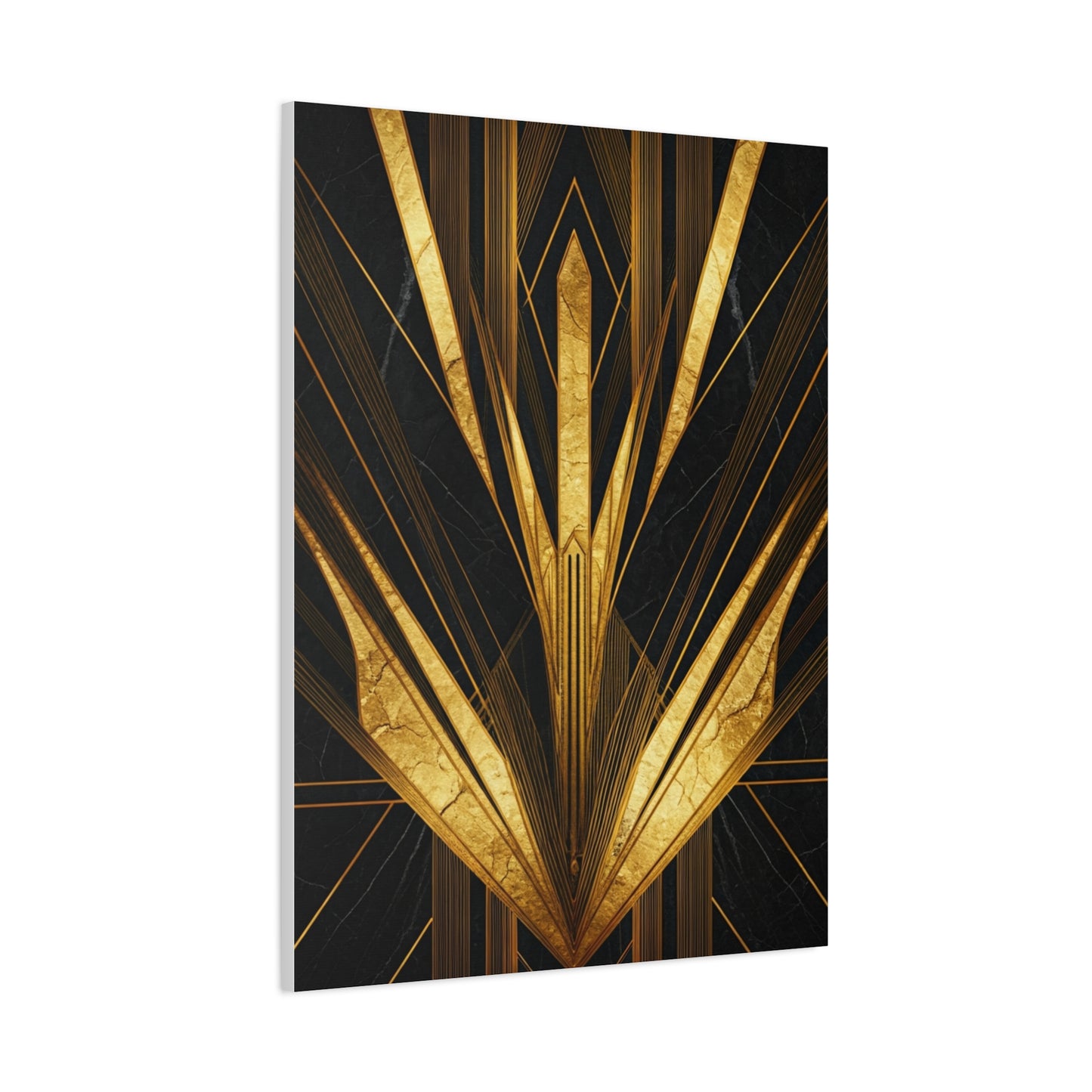 Black Marble Gold Deco Crown Wall Art & Canvas Prints