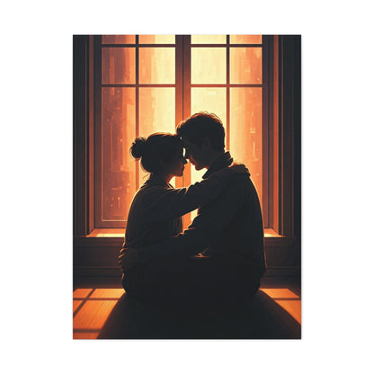 Quiet Embrace by Sunlit Window Wall Art & Canvas Prints