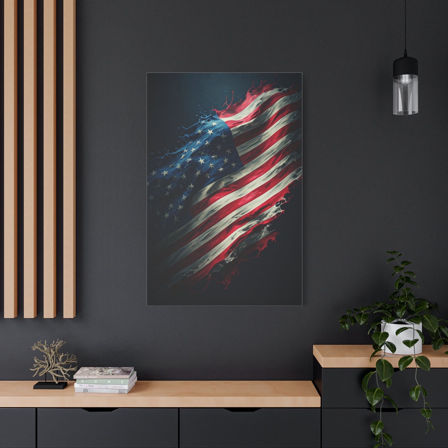 Artistic Brushstroke Flag of Freedom Wall Art & Canvas Prints