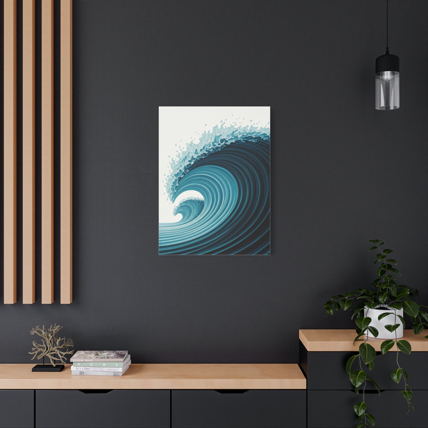 Azure Crest Wave Abstract Wall Art & Canvas Prints