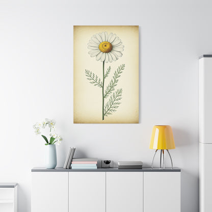 Chamomile Flower Herbal Illustration Wall Art & Canvas Prints