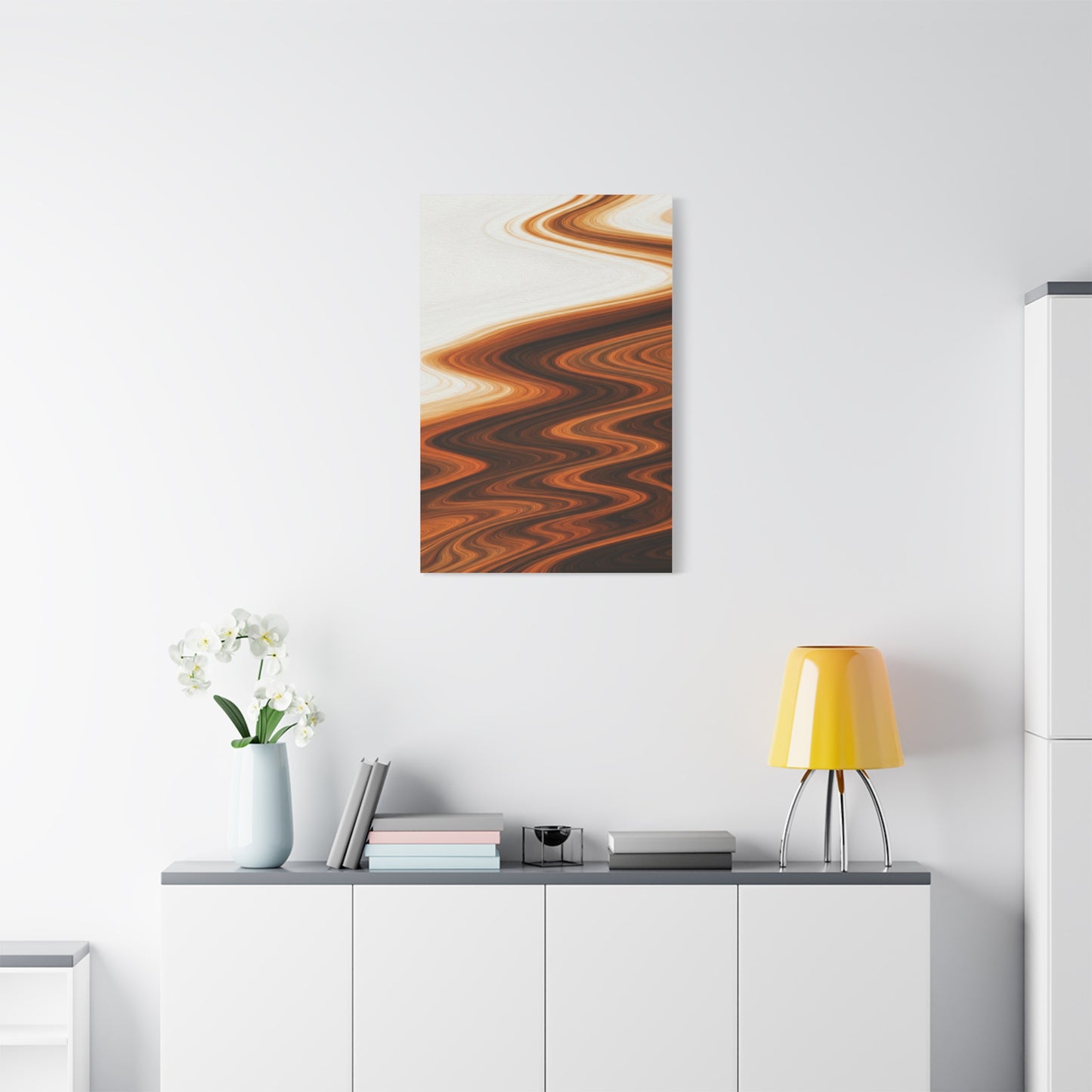Warm Ripple Flow Abstract Wall Art & Canvas Prints