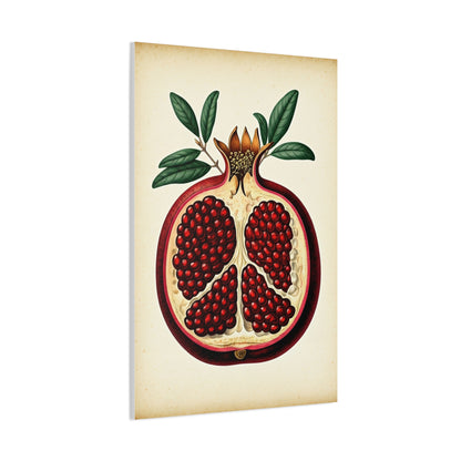 Pomegranate Cross Section Illustration Wall Art & Canvas Prints