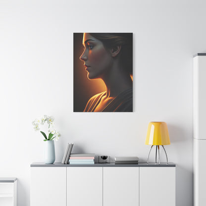 Soft Profile Glow Portrait Wall Art & Canvas Prints