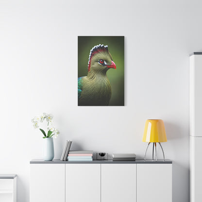 Emerald Crested Turaco Portrait Wall Art & Canvas Prints