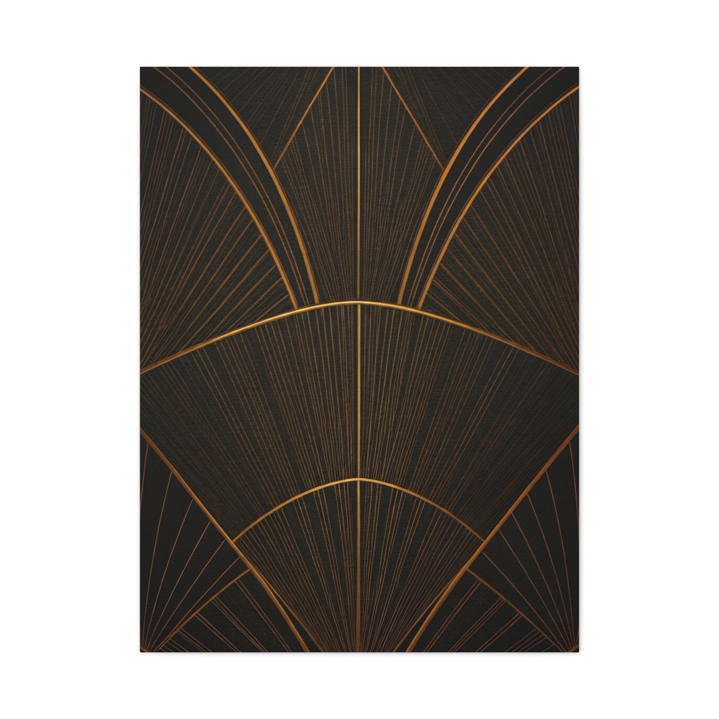 Minimal Gold Fan Geometry Wall Art & Canvas Prints