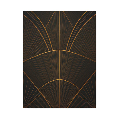 Minimal Gold Fan Geometry Wall Art & Canvas Prints