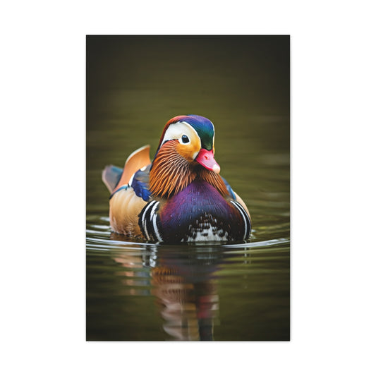 Mandarin Duck with Colorful Plumage Wall Art & Canvas Prints