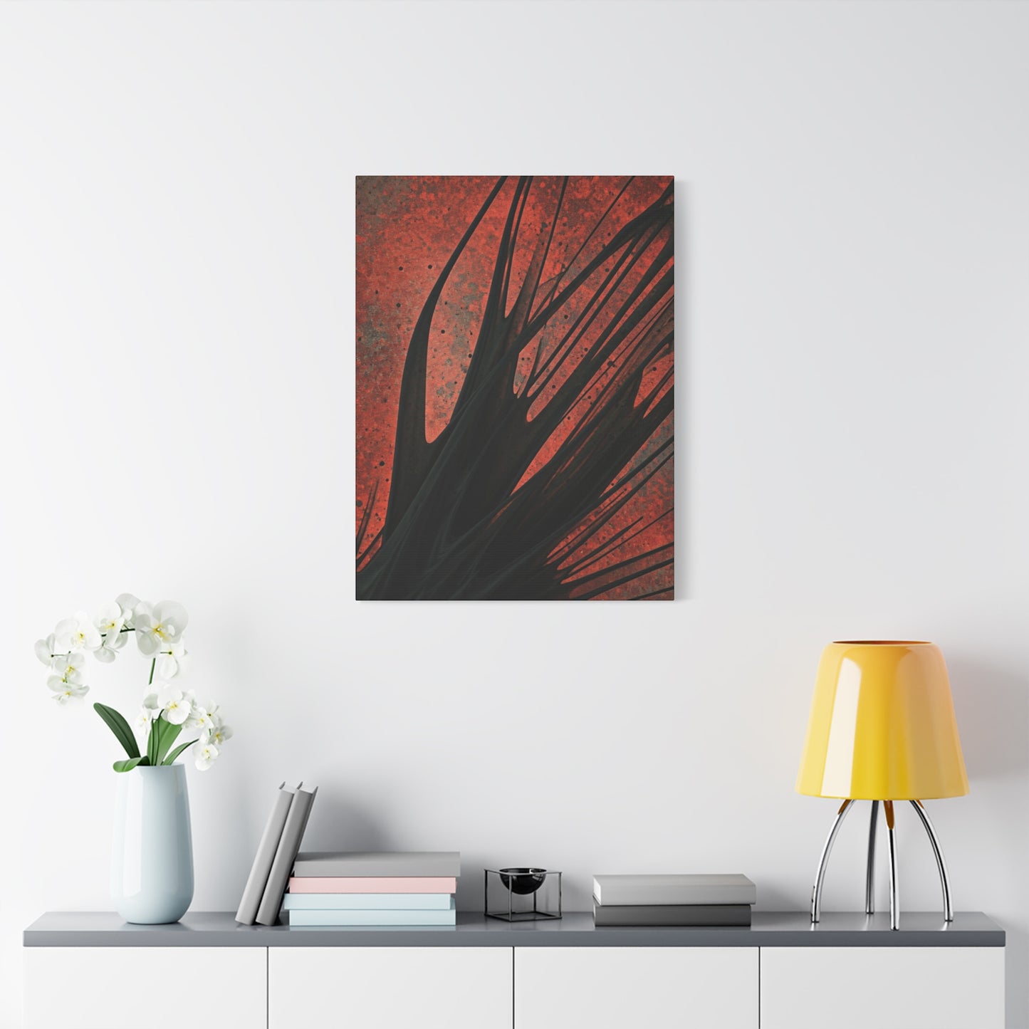 Crimson Motion Abstract Wall Art & Canvas Prints