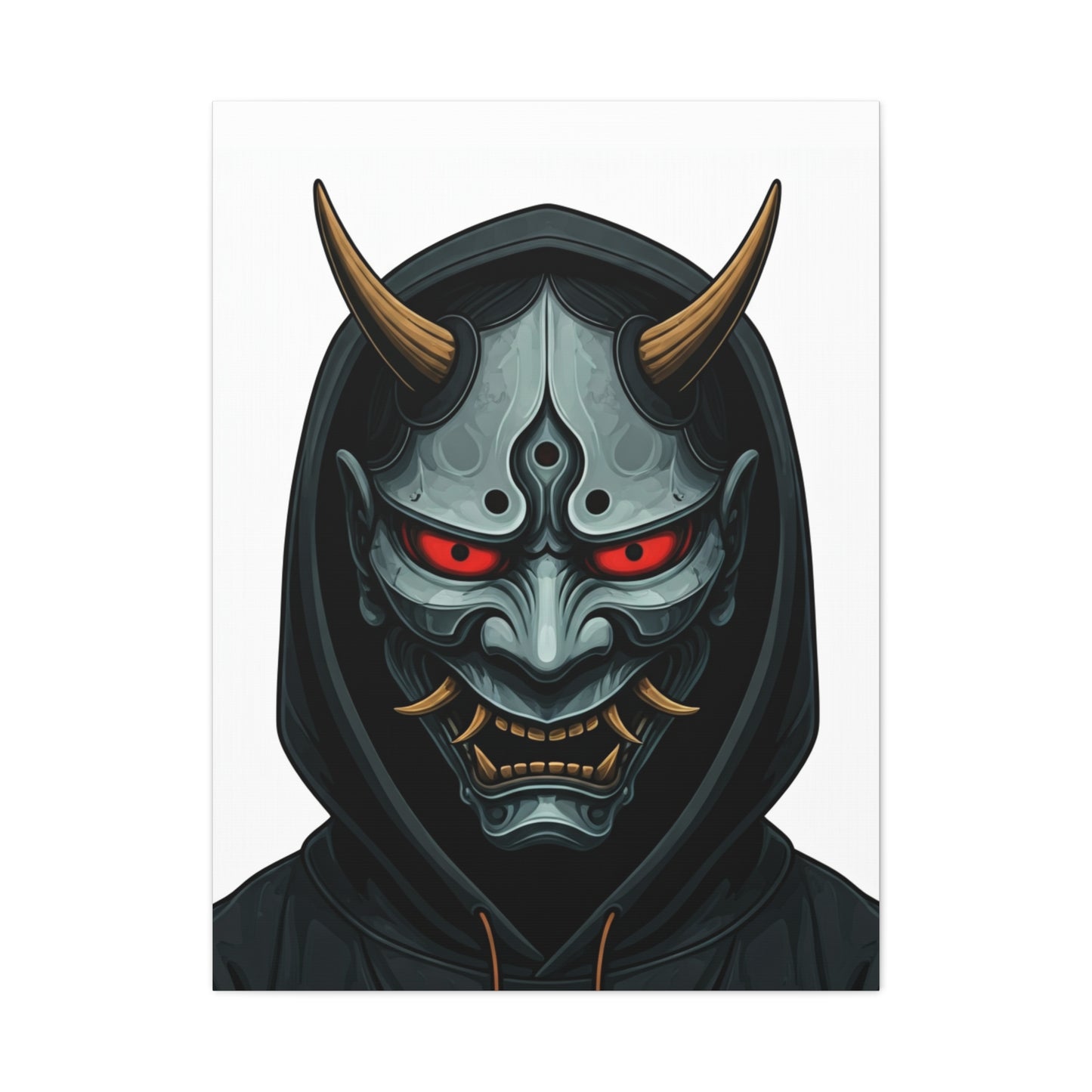 Hooded Demon Mask Wall Art & Canvas Prints