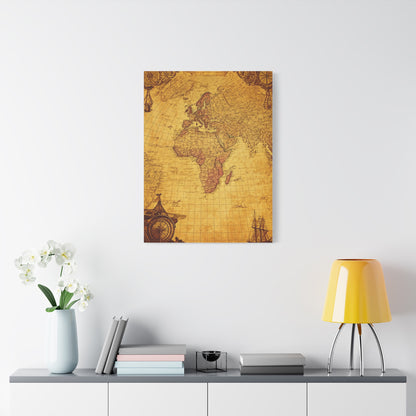Double Hemisphere Vintage World Map Wall Art & Canvas Prints