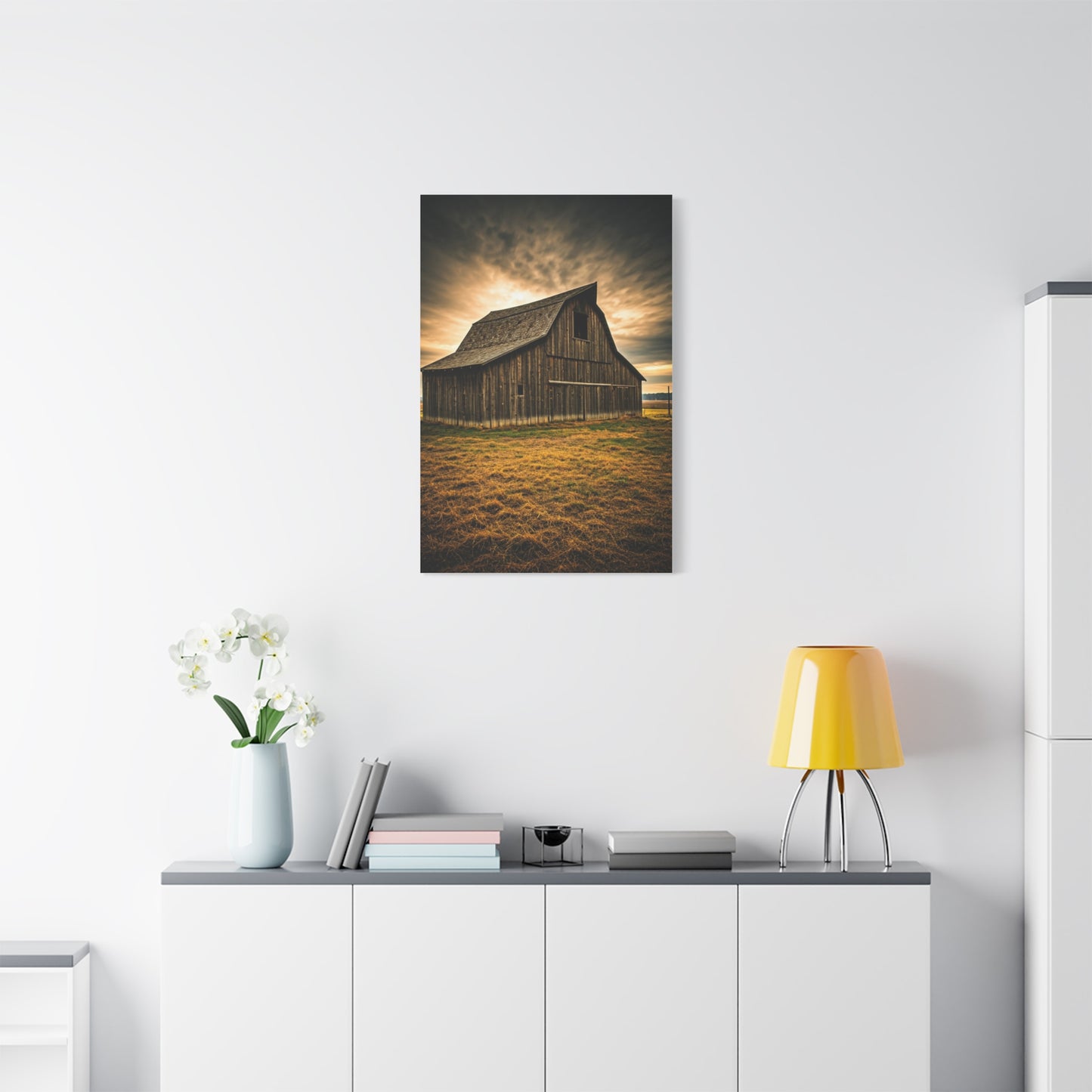 Golden Field Weathered Barn Wall Art & Canvas Prints