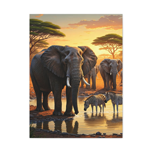 Elephant Family Journey Wall Art & Canvas Prints