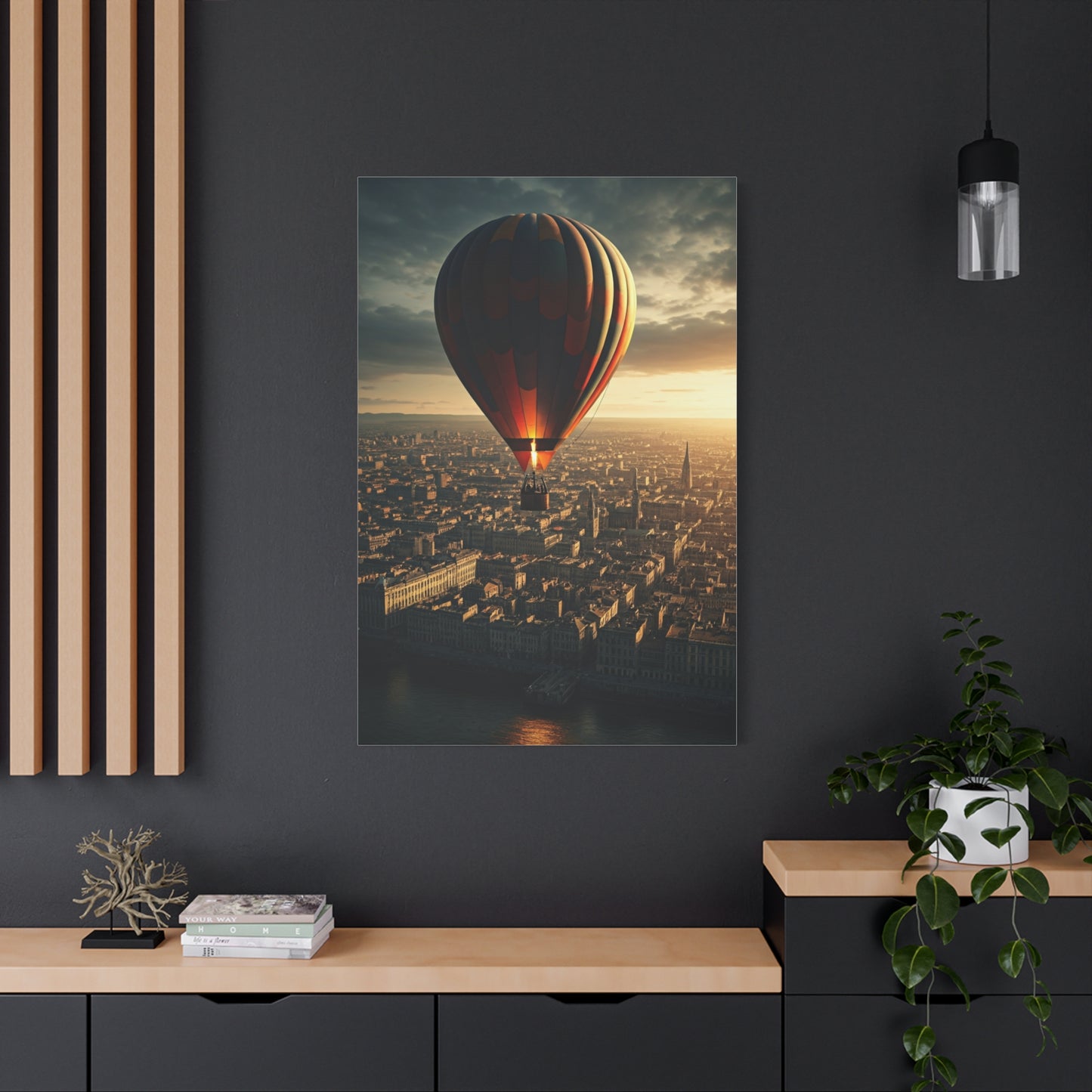 Hot Air Balloon City Horizon Wall Art & Canvas Prints