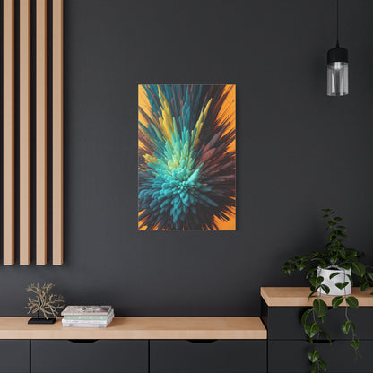 Teal Energy Bloom Abstract Wall Art & Canvas Prints