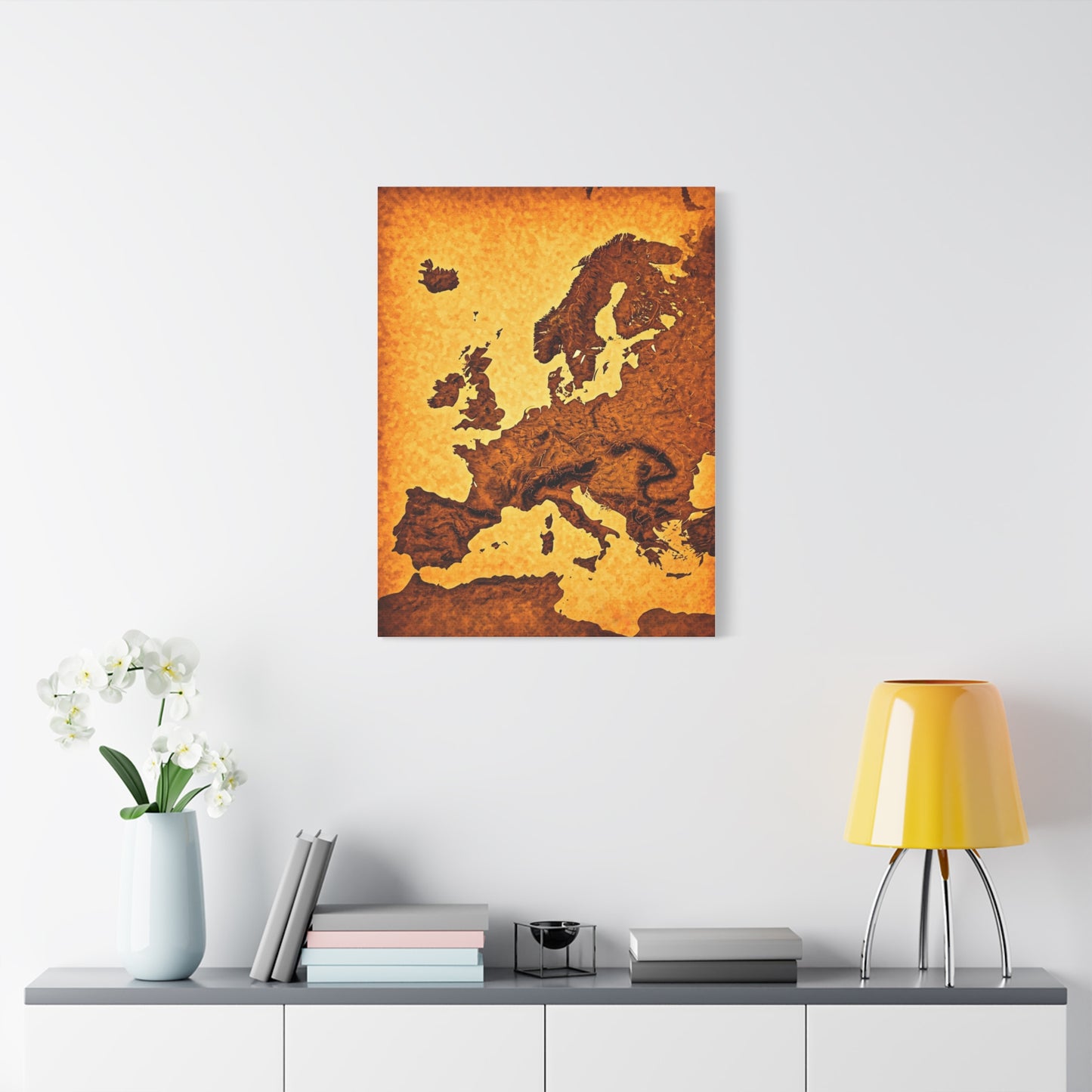 Classic World Scroll Map Wall Art & Canvas Prints