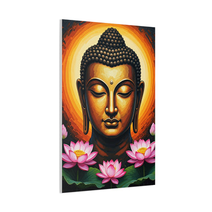 Golden Halo Buddha Close-Up Wall Art & Canvas Prints