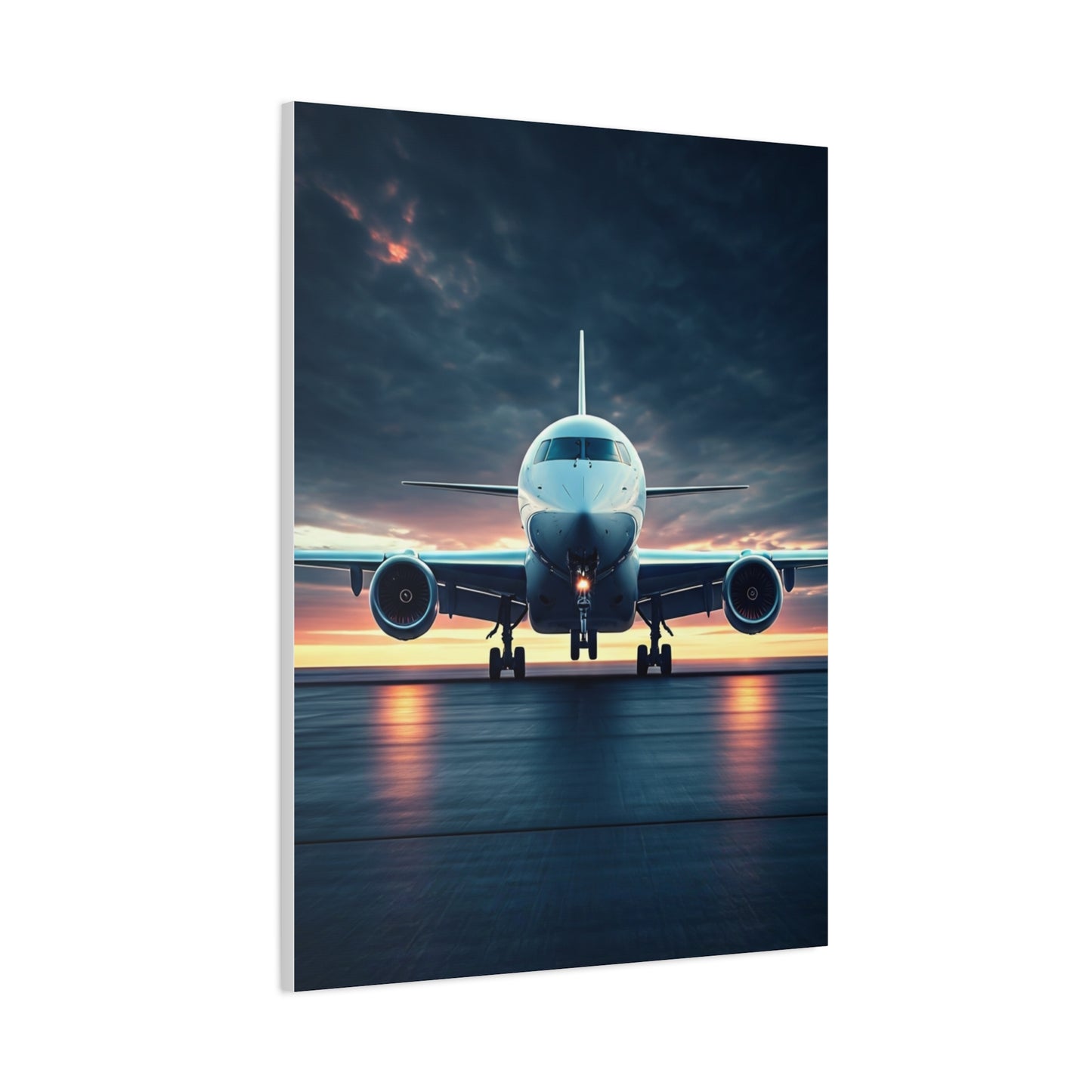 Jet Runway Storm Departure Wall Art & Canvas Prints