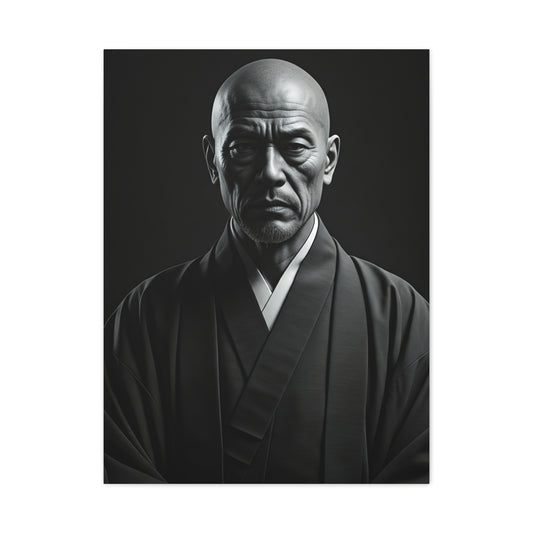 Stoic Figure in Minimalist Portrait Wall Art & Canvas Prints