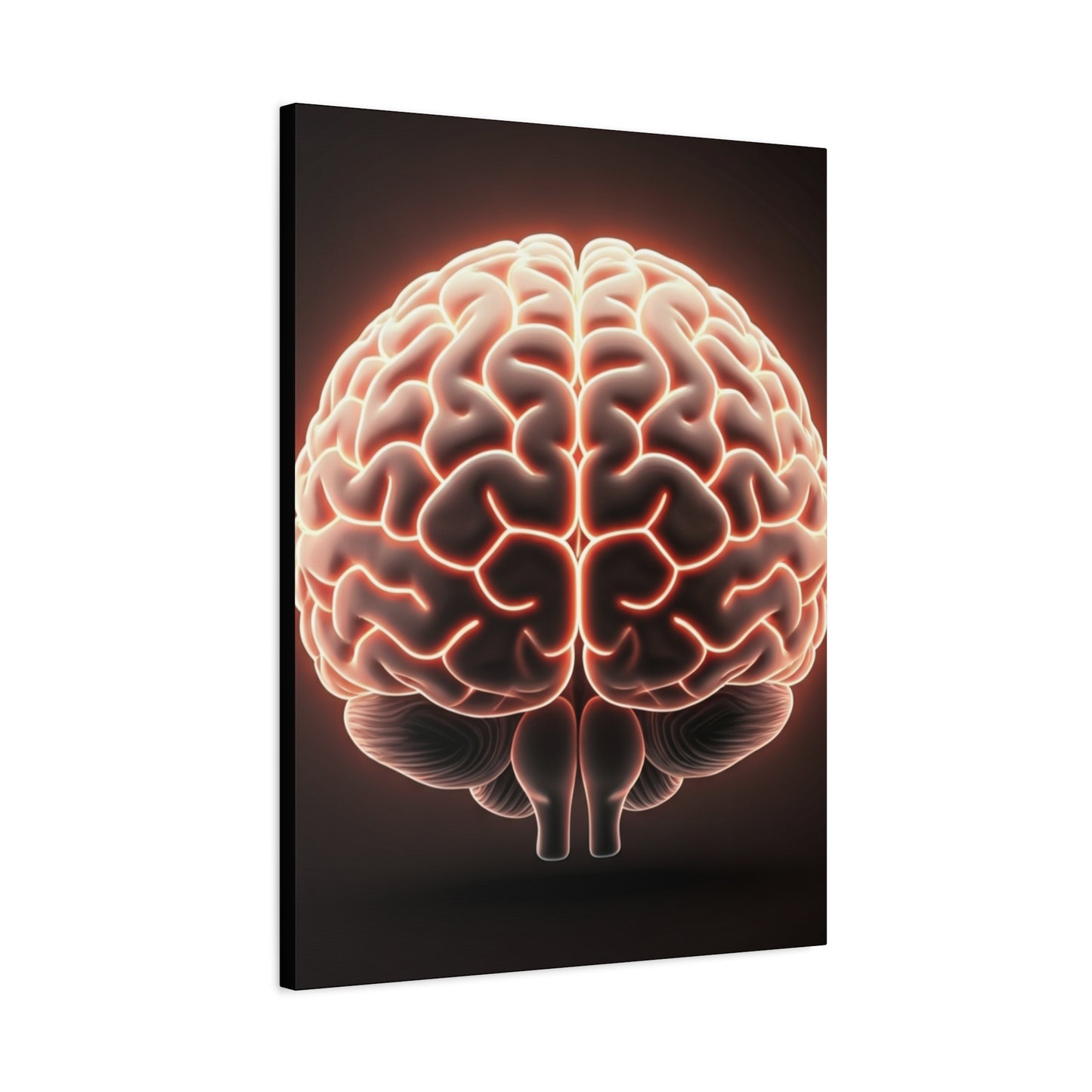 Illuminated Human Brain Wall Art & Canvas Prints