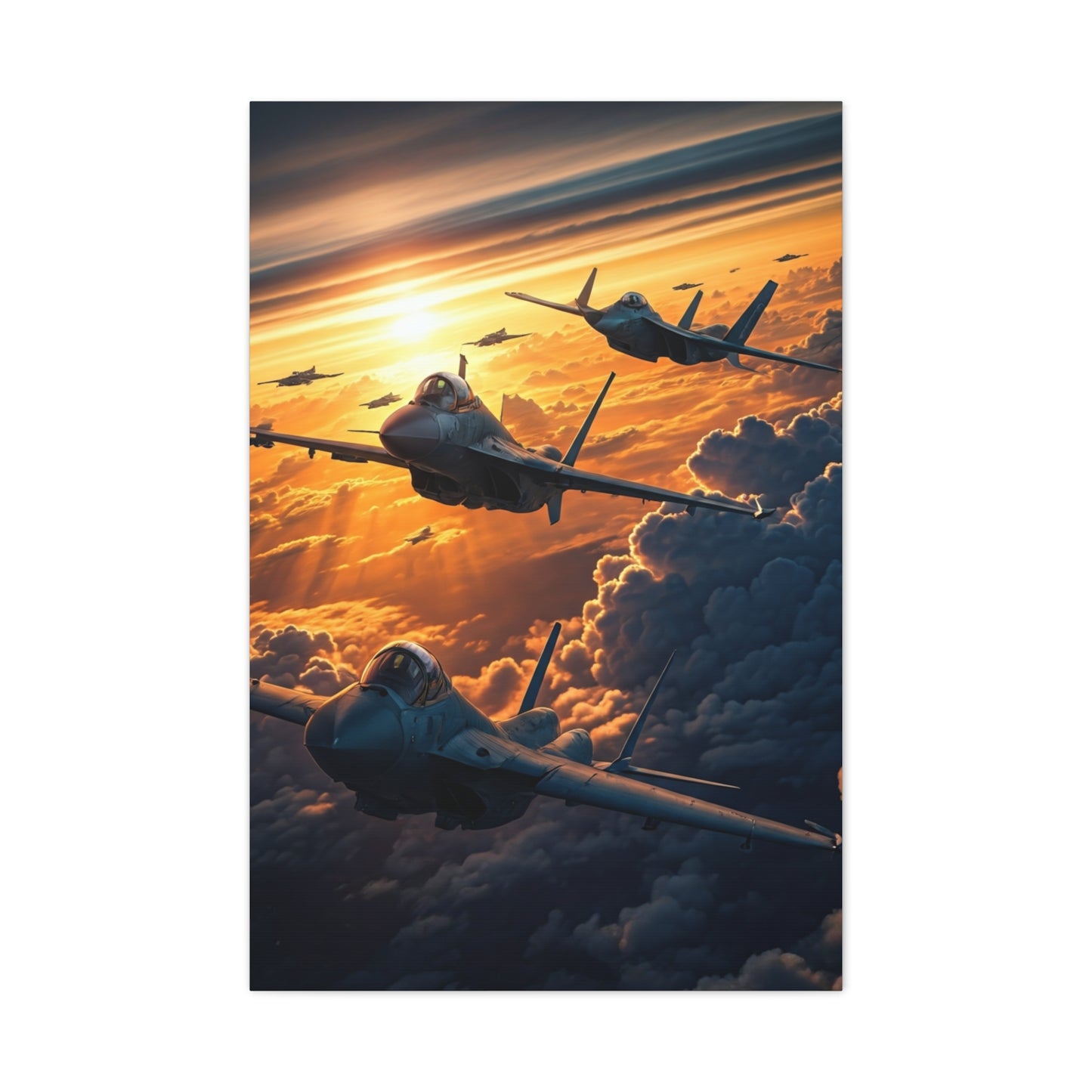 Golden Cloud Armada Flight Wall Art & Canvas Prints
