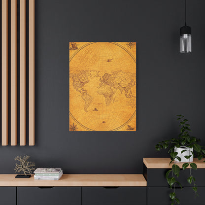Classic Oval World Explorer Map Wall Art & Canvas Prints