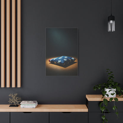 Folded Flag Memorial Honor Wall Art & Canvas Prints  .