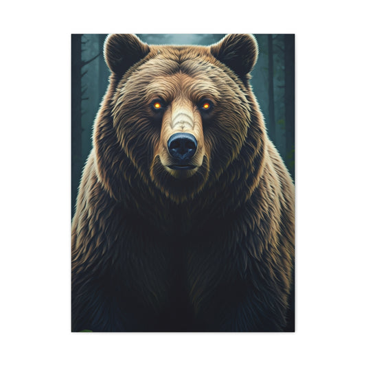 Mystic Ember-Eyed Grizzly Bear Wall Art & Canvas Prints