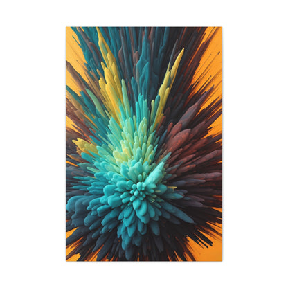 Teal Energy Bloom Abstract Wall Art & Canvas Prints
