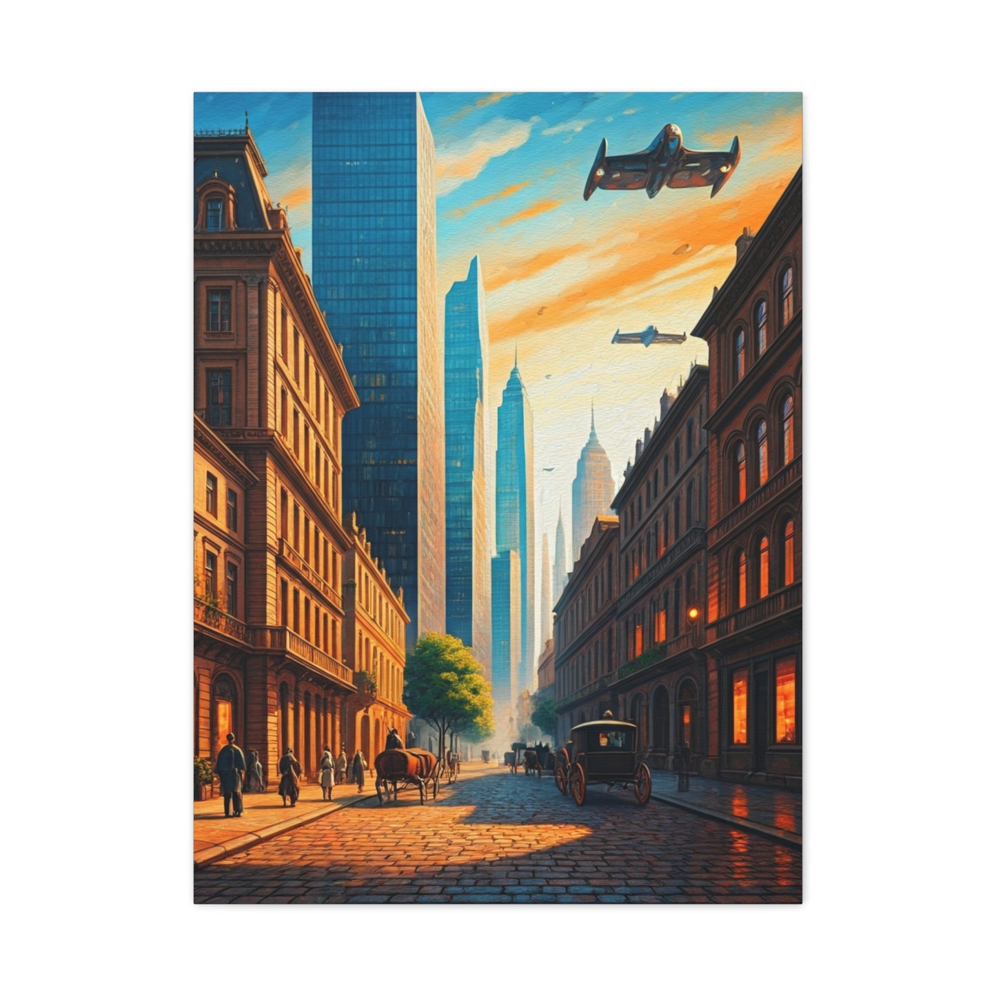 Futuristic Skyline Cityscape Wall Art & Canvas Prints