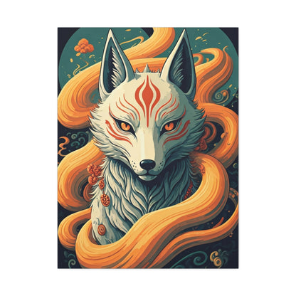 Sacred Kitsune Guardian Wall Art & Canvas Prints