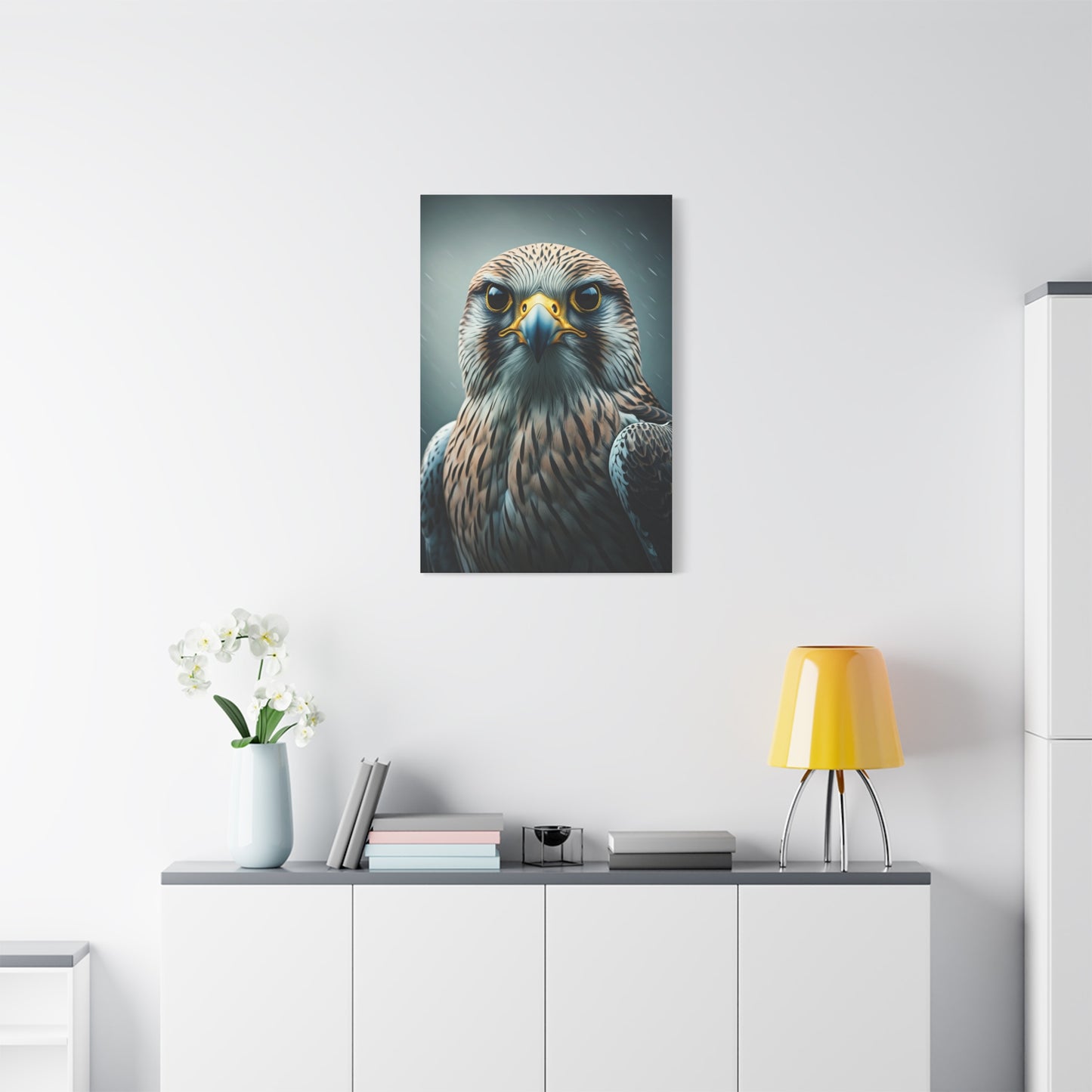 Intense Gaze Hawk Portrait Wall Art & Canvas Prints