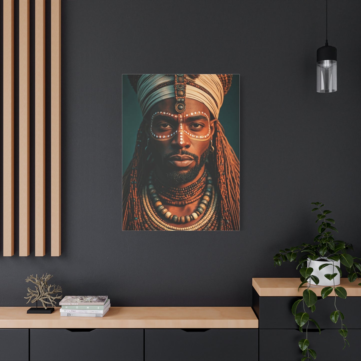 Tribal Essence Beaded Portrait Wall Art & Canvas Prints